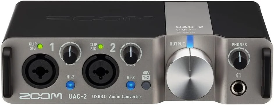 کارت صدای زوم Uac-2 Usb 3.0، 2 ورودی/2 خروجی میکروفون/لاین/Hi-Z، ورودی/خروجی MIDI، خروجی هدفون، خروجی لاین، تغذیه از طریق USB