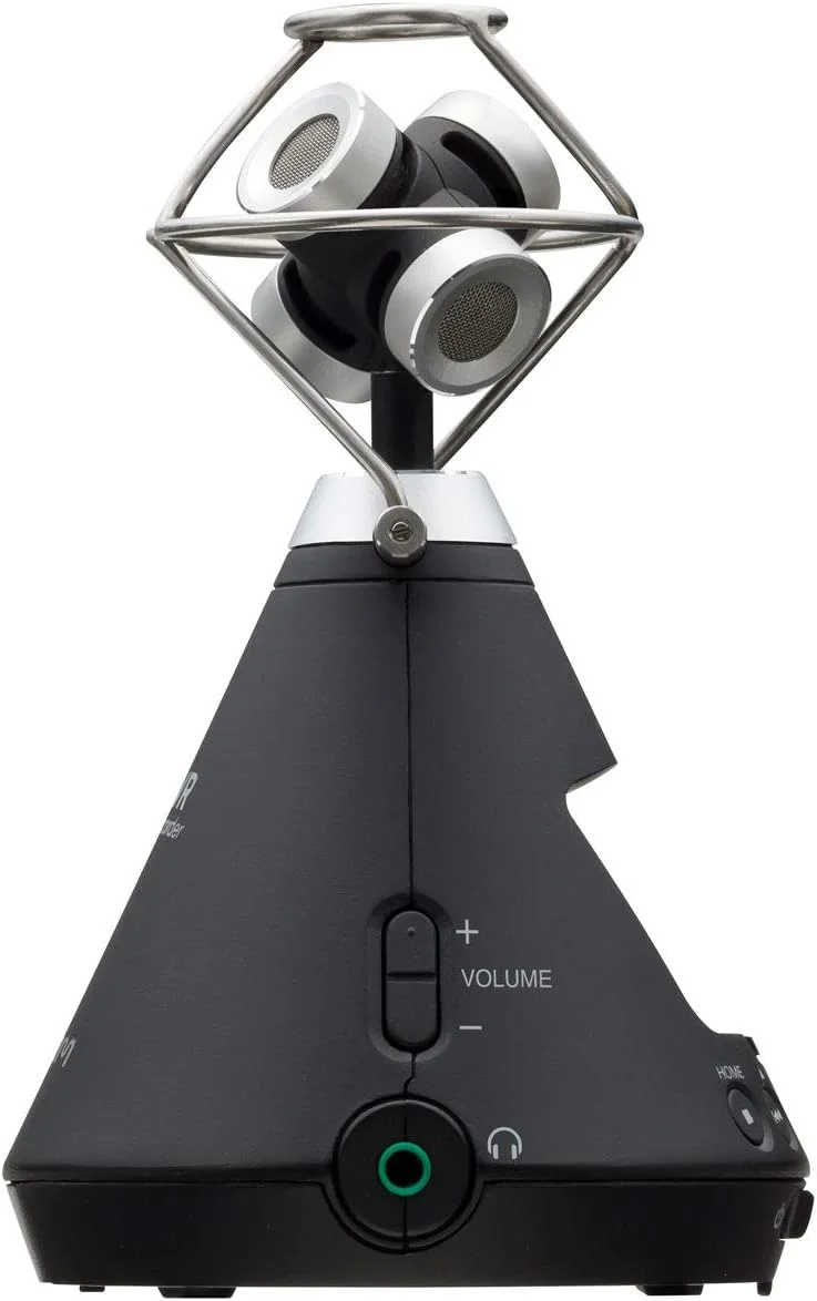زوم - H3-VR - ضبط کننده صدای 360 درجه - ضبط صداهای Ambisonics و استریو، ضبط روی کارت SD، کنترل بی سیم، برای واقعیت مجازی و صدای فراگیر، ویدئو، موسیقی و استریمینگ
