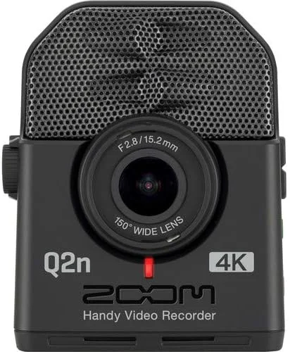 ضبط کننده ویدیویی دستی زوم Q2n-4K به همراه کارت SD 16 گیگابایتی، سه پایه، باتری های قابل شارژ و دستمال