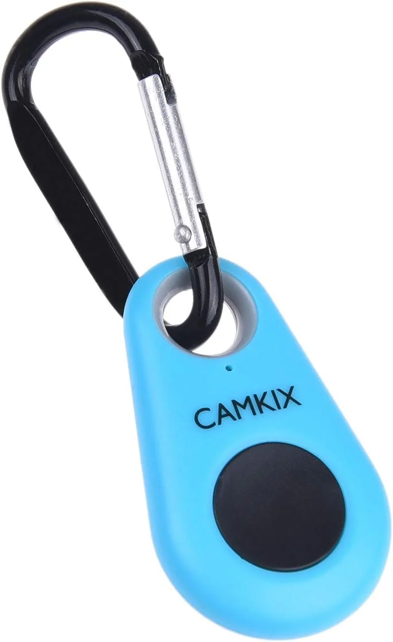 ریموت کنترل شاتر دوربین CamKix با فناوری بی سیم بلوتوث - مدل قطره ای - سازگار با آیفون/اندروید - کنترل تک دکمه - شامل کارابین و بند گردنی با حلقه جداشدنی