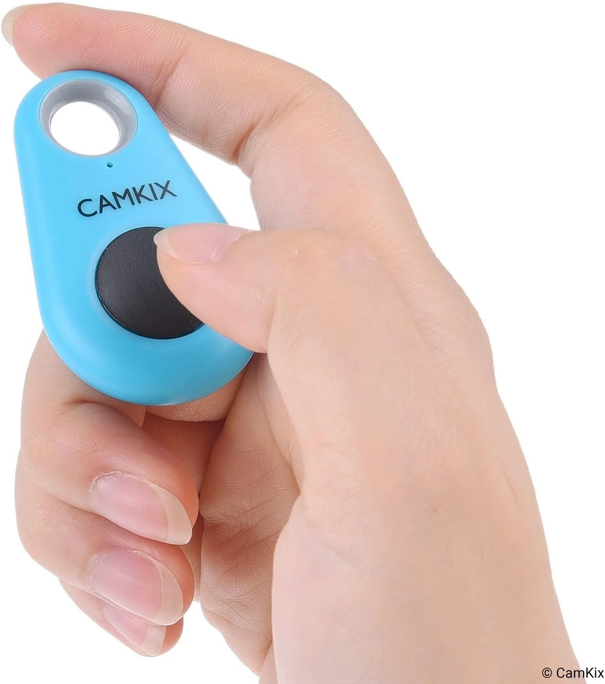 ریموت کنترل شاتر دوربین CamKix با فناوری بی سیم بلوتوث - مدل قطره ای - سازگار با آیفون/اندروید - کنترل تک دکمه - شامل کارابین و بند گردنی با حلقه جداشدنی ریموت کنترل شاتر دوربین CamKix با فناوری بی سیم بلوتوث - مدل قطره ای - سازگار با آیفون/اندروید - کنترل تک دکمه - شامل کارابین و بند گردنی با حلقه جداشدنی