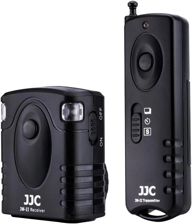 ریموت کنترل بی‌سیم رادیویی JJC برای دوربین‌های نیکون Z6 Z7 D7500 D7200 D5300 D5600 D5500 D3300 D3200 D610 D600 Df D7100 D7000 D5200 D5100 D5000 D3100 D90 P1000 و سایر دوربین‌های نیکون
