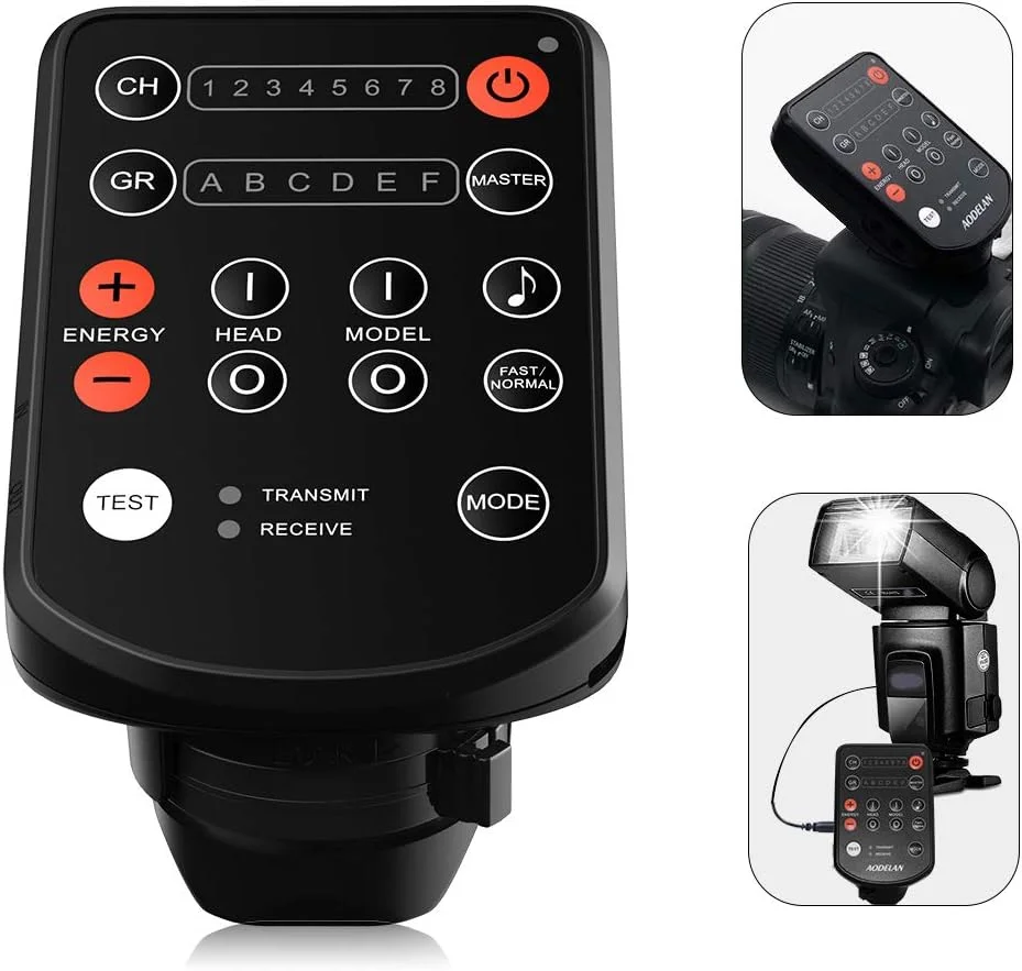 فلاش تریگر بی‌سیم AODELAN برای Canon، Sony، Nikon، Olympus، Fujifilm، Panasonic، Samsung جایگزین P-rofoto 901031 Air Remote
