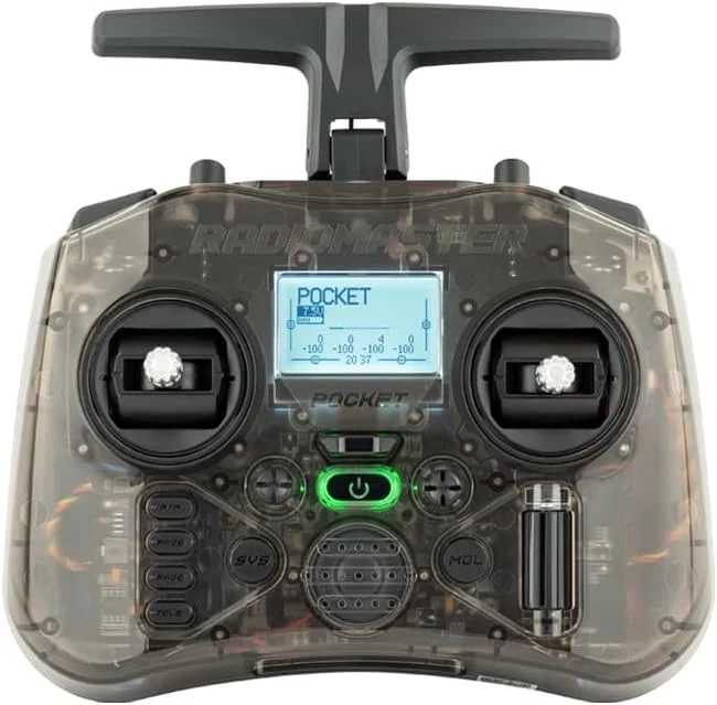 ریموت کنترل رادیو مستر پاکت RotorLogic، گیمبال هال، EdgeTX، چراغ LED داخلی، حالت 2 (ذغالی، CC2500)