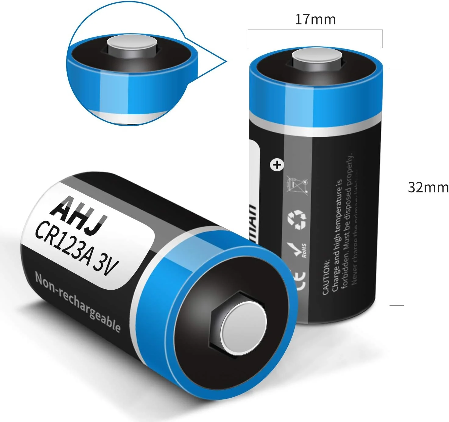 باتریهای لیتیومی 3 ولت AHJ CR123A (بسته 4 عددی باتری یکبار مصرف 1600 میلی آمپر ساعت)، CR123 / CR123A / CR17345، ایده آل برای بازکننده درب گاراژ، سیستم دزدگیر، مینی رادیو، رادیو تریگر برای دوربین، اندازه گیری باتریهای لیتیومی 3 ولت AHJ CR123A (بسته 4 عددی باتری یکبار مصرف 1600 میلی آمپر ساعت)، CR123 / CR123A / CR17345، ایده آل برای بازکننده درب گاراژ، سیستم دزدگیر، مینی رادیو، رادیو تریگر برای دوربین، اندازه گیری