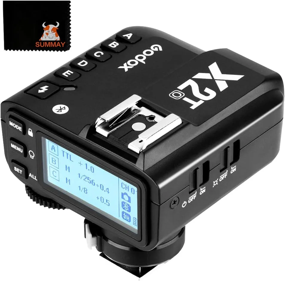فلاش تریگر وایرلس TTL گودکس X2T-O برای دوربین های Olympus/Panasonic 2.4G با سرعت 1/8000 ثانیه HSS TTL و عملکرد دستی به همراه دستمال تمیز کننده (X2T-O)
