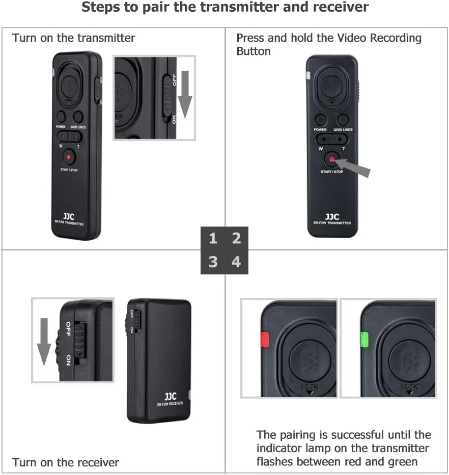 ریموت کنترل شاتر بی‌سیم JJC برای دوربین‌های سونی A6500 A6300 A6000 A3500 A3000 A5100 A5000 A99 II A77 II A9 A7 III A7S II A7R III RX100 RX10 HX400 HX80 FDR-AX100