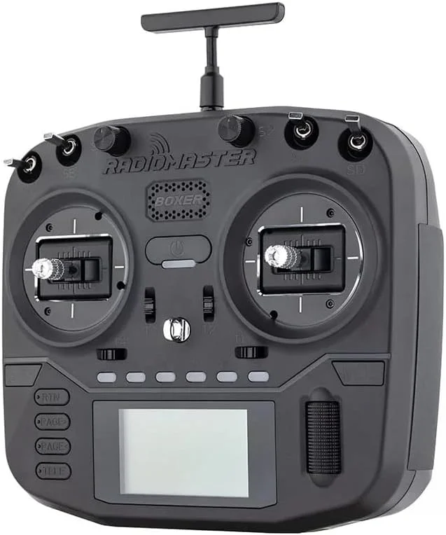 کنترلر رادیویی 16 کاناله 2.4 گیگاهرتز RotorLogic RadioMaster Boxer با گیمبال هال و کیف حمل، حالت 2 (چند پروتکل 4 در 1)