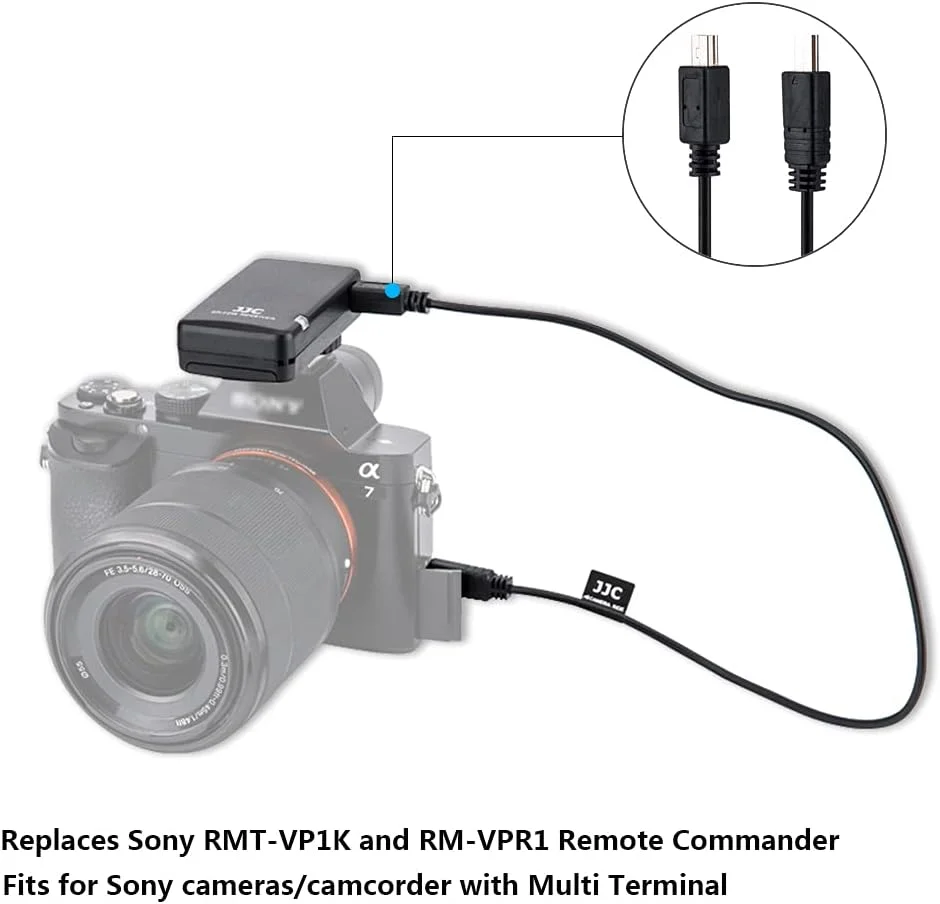 ریموت کنترل شاتر بی‌سیم JJC برای دوربین‌های سونی A6500 A6300 A6000 A3500 A3000 A5100 A5000 A99 II A77 II A9 A7 III A7S II A7R III RX100 RX10 HX400 HX80 FDR-AX100