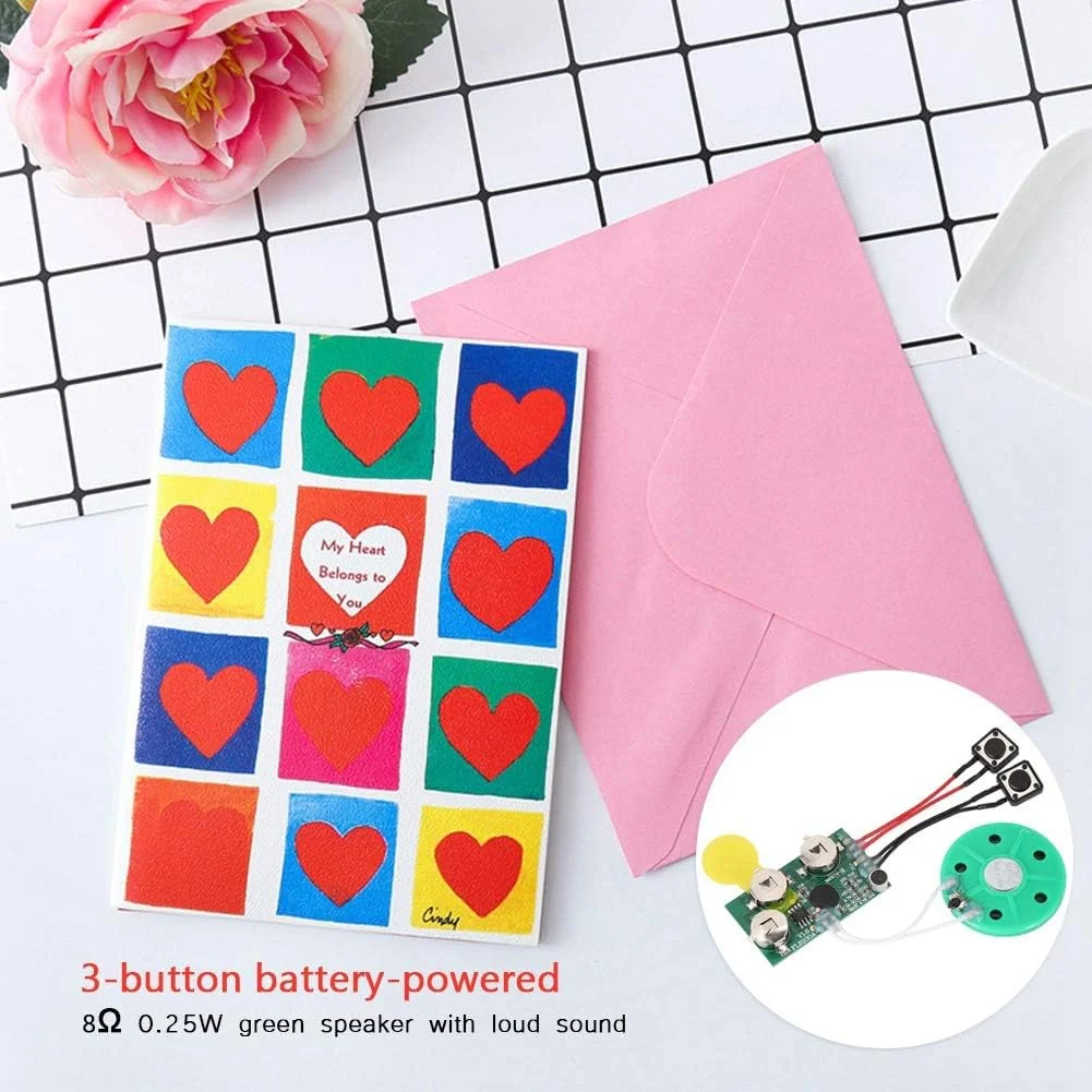 ماژول کارت پستال تبریک DIY مدل VELATEMOR با قابلیت ضبط صدا 60 ثانیه، چیپ صدا برای کارت پستال تبریک DIY، پشتیبانی از ضبط صدا، ضبط کننده رادیویی، مناسب برای جعبه ها و صنایع دستی (#2) ماژول کارت پستال تبریک DIY مدل VELATEMOR با قابلیت ضبط صدا 60 ثانیه، چیپ صدا برای کارت پستال تبریک DIY، پشتیبانی از ضبط صدا، ضبط کننده رادیویی، مناسب برای جعبه ها و صنایع دستی (#2)