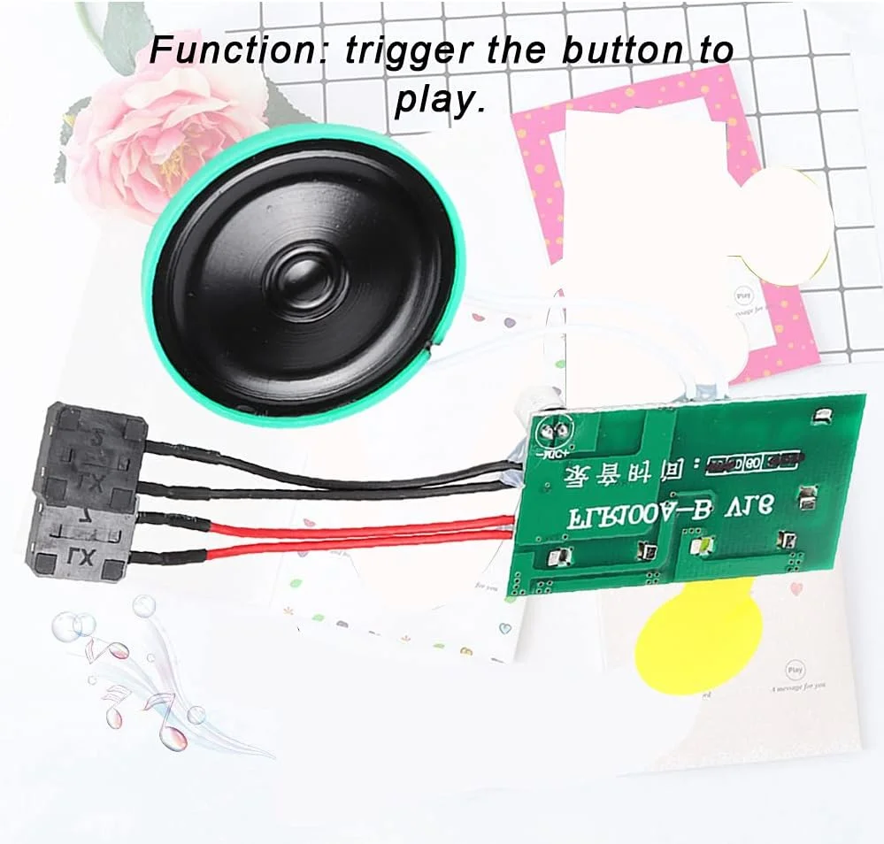 ماژول کارت پستال تبریک DIY مدل VELATEMOR با قابلیت ضبط صدا 60 ثانیه، چیپ صدا برای کارت پستال تبریک DIY، پشتیبانی از ضبط صدا، ضبط کننده رادیویی، مناسب برای جعبه ها و صنایع دستی (#2) ماژول کارت پستال تبریک DIY مدل VELATEMOR با قابلیت ضبط صدا 60 ثانیه، چیپ صدا برای کارت پستال تبریک DIY، پشتیبانی از ضبط صدا، ضبط کننده رادیویی، مناسب برای جعبه ها و صنایع دستی (#2)
