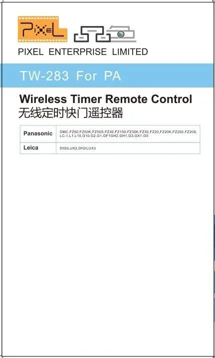 ریموت کنترل شاتر تایمر دار بی سیم Pixel TW283-L1 سازگار با پاناسونیک S5، S1، G95، G91، G90، FZ10002، G9، GH5، GH6، G85، G81، G70، GH4، GH3، FZ2500، FZ2000، FZ330، FZ200، FZ100، FZ30