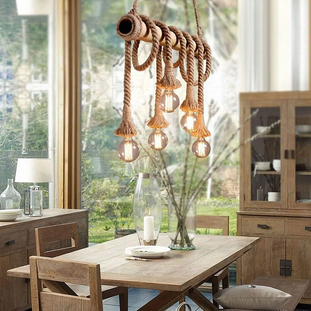 چراغ آویز طنابی LED وینتیج MY1MEY با سرپیچ E27 و 5 شعله چراغ آویز طنابی LED وینتیج MY1MEY با سرپیچ E27 و 5 شعله