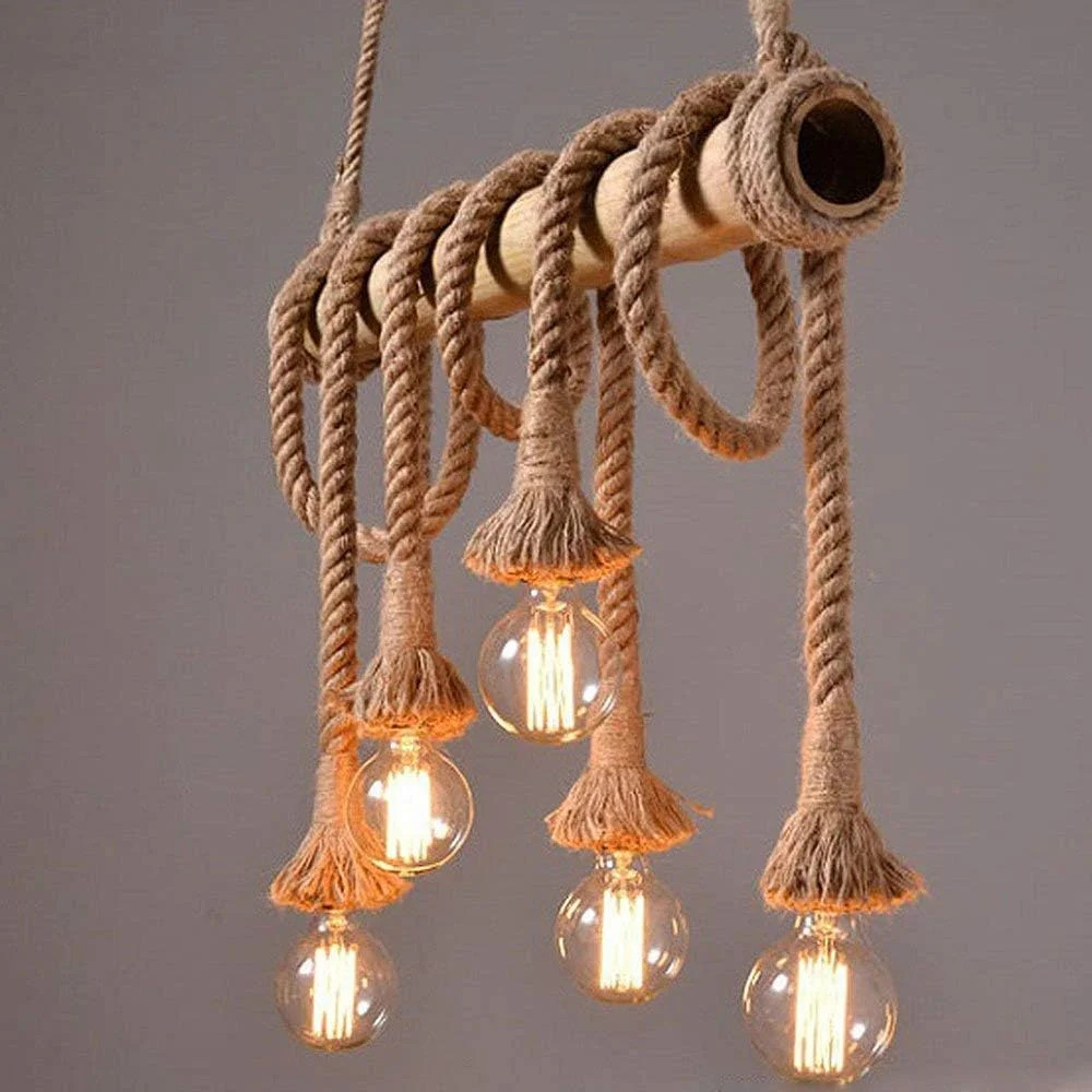 چراغ آویز طنابی LED وینتیج MY1MEY با سرپیچ E27 و 5 شعله چراغ آویز طنابی LED وینتیج MY1MEY با سرپیچ E27 و 5 شعله