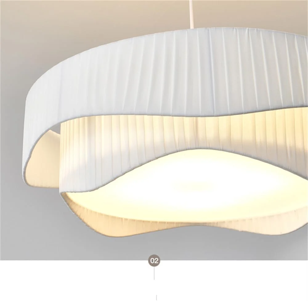 لوستر آویز مدرن LED طرح خلاقانه، چراغ آویز سفید رنگ وینتیج مناسب برای اتاق غذاخوری، اتاق خواب و منزل (مدل C قطر 60cm یک عدد)