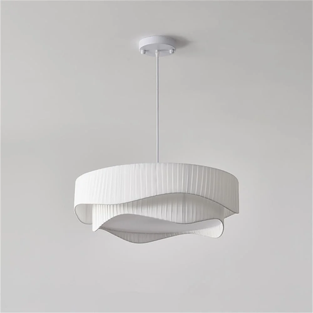 لوستر آویز مدرن LED طرح خلاقانه، چراغ آویز سفید رنگ وینتیج مناسب برای اتاق غذاخوری، اتاق خواب و منزل (مدل C قطر 60cm یک عدد)