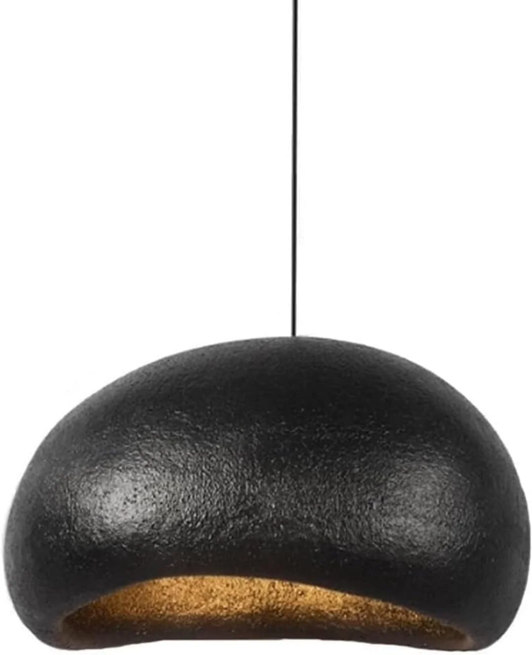 لوستر آویز THAKIE با طراحی ساده نوردیک، چراغ آویز رزینی به سبک Wabi-sabi، چراغ آویز رستورانی به سبک ژاپنی، چراغ روشنایی قابل تنظیم E27، مناسب برای آشپزخانه و رستوران (30 سانتی متر)