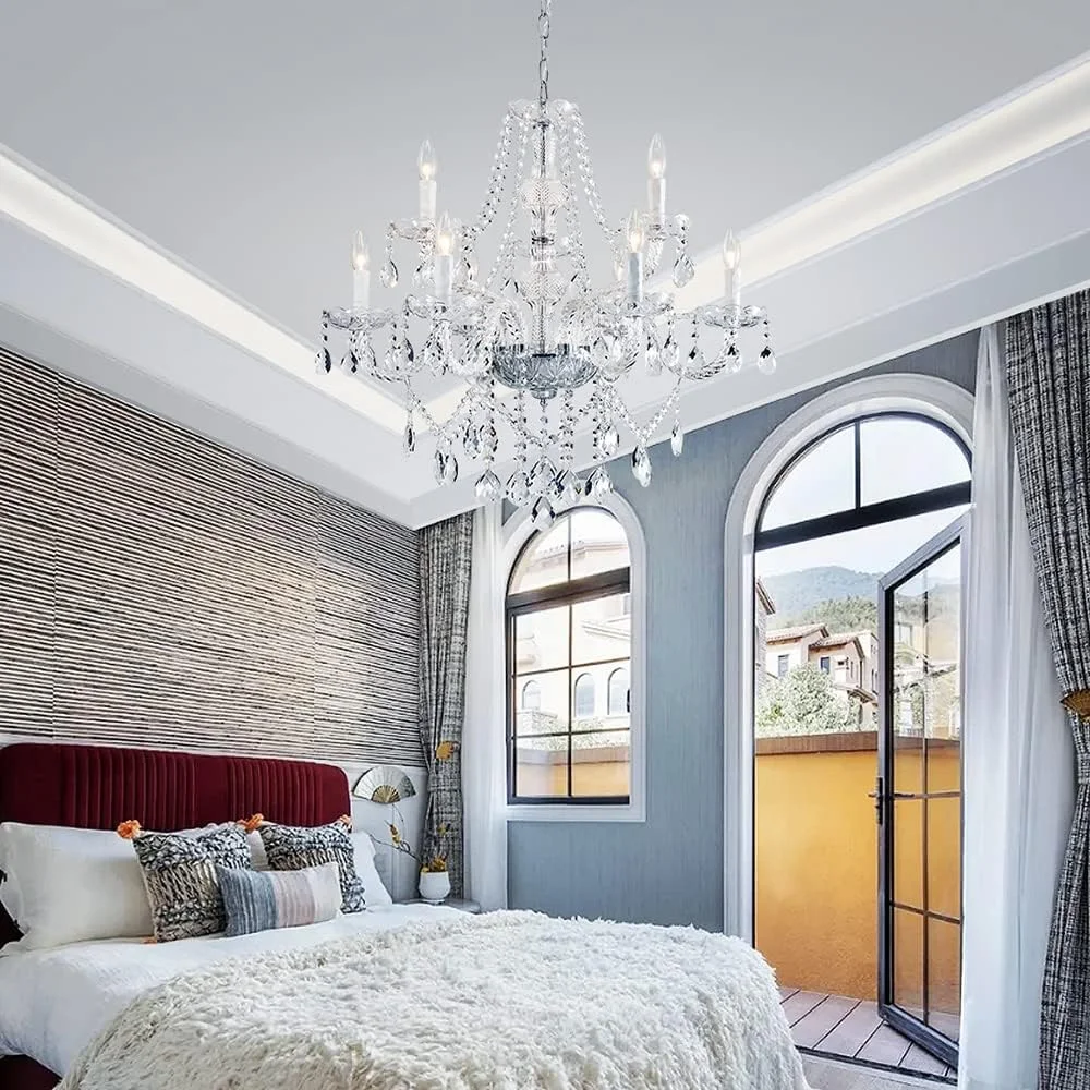 لوستر آویز کریستالی مدرن و شیک 9 شاخه SM Saint Mossi، مناسب برای روشنایی سقف لوستر آویز کریستالی مدرن و شیک 9 شاخه SM Saint Mossi، مناسب برای روشنایی سقف