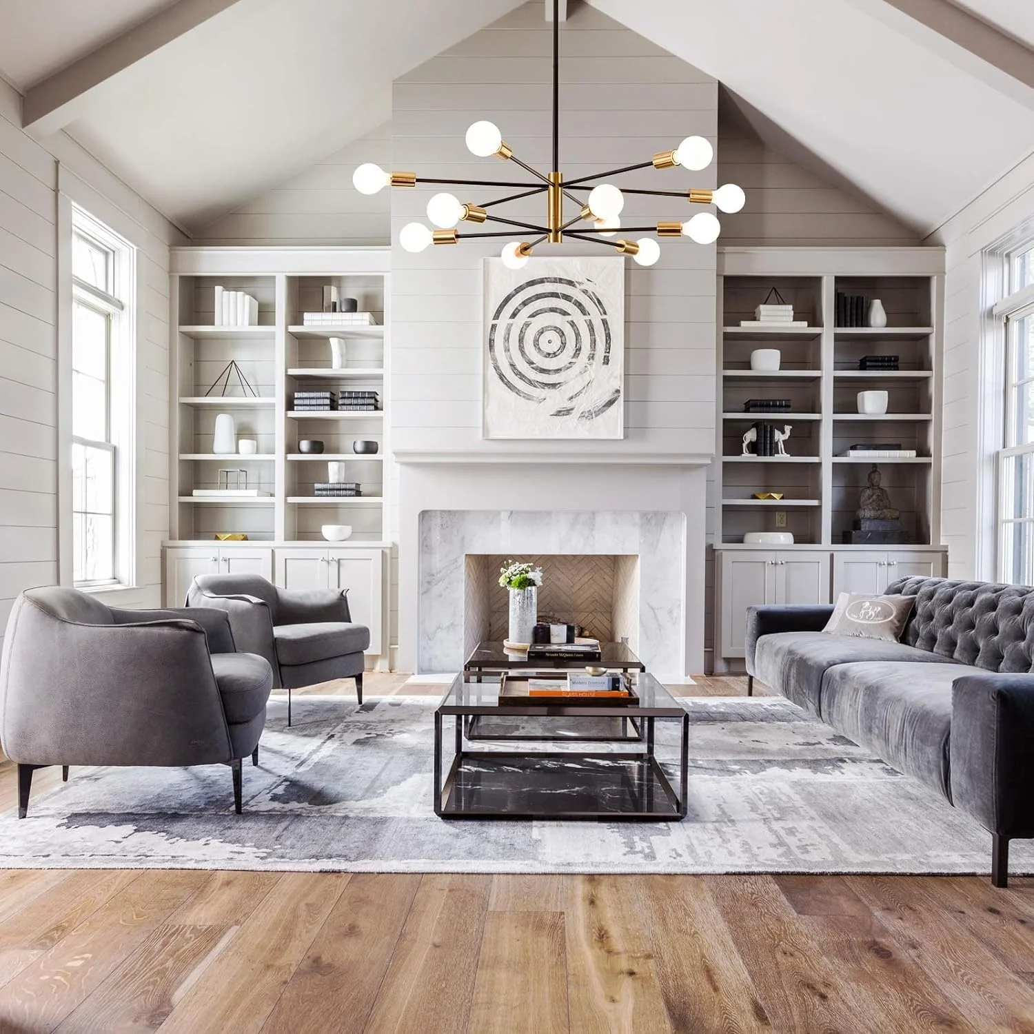 لوستر مدرن Skade، لوسترهای سقفی طلایی مشکی Sputnik اواسط قرن، پایه E26، چراغ آویز قابل تنظیم ارتفاع شاخه ای برای جزیره آشپزخانه اتاق ناهارخوری اتاق نشیمن اتاق خواب (12 چراغ) لوستر مدرن Skade، لوسترهای سقفی طلایی مشکی Sputnik اواسط قرن، پایه E26، چراغ آویز قابل تنظیم ارتفاع شاخه ای برای جزیره آشپزخانه اتاق ناهارخوری اتاق نشیمن اتاق خواب (12 چراغ)