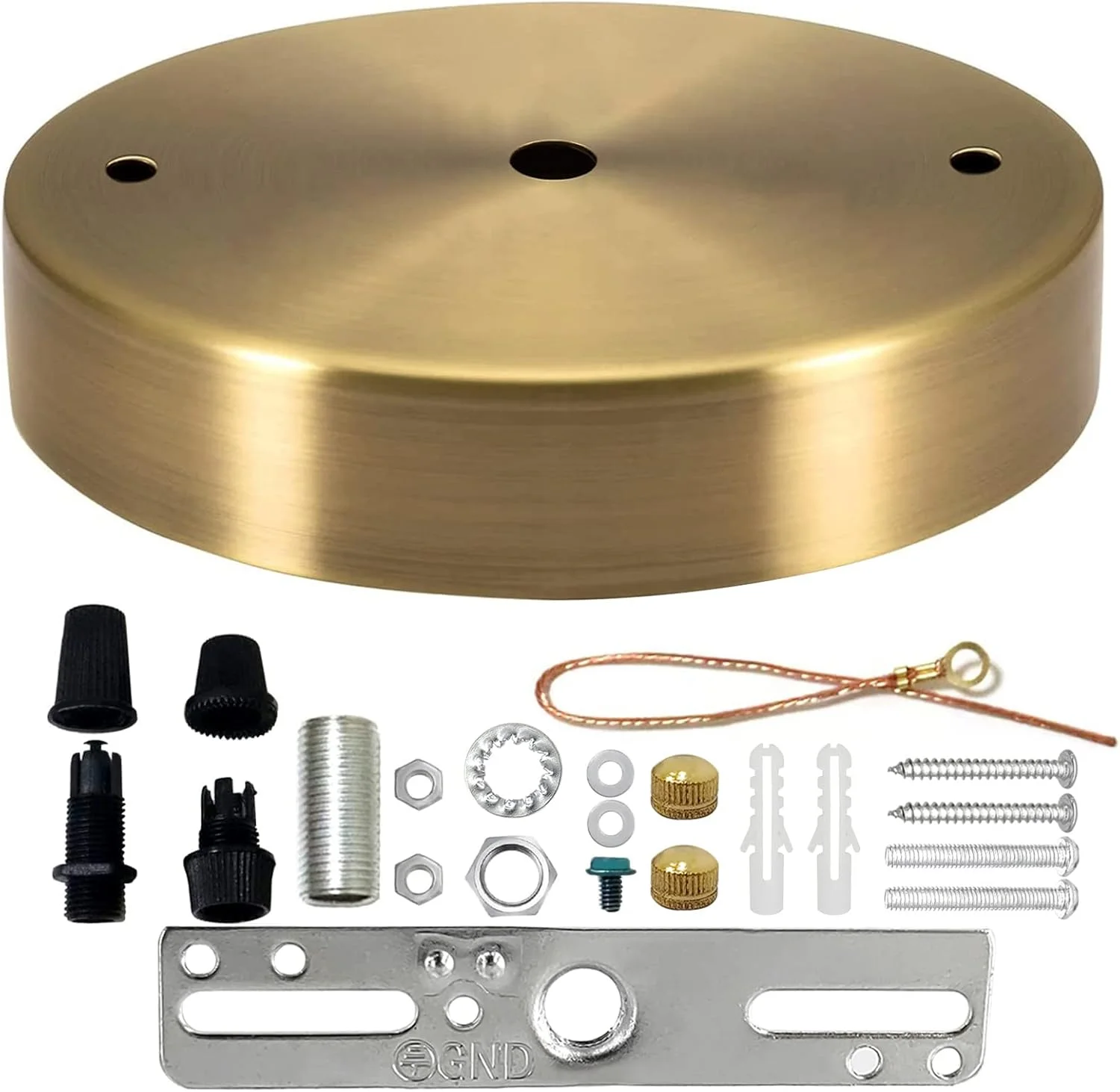 کیت سایبان چراغ VTYXCTIGJ طلایی، صفحه نور سقفی لوستر وینتیج 4.7 اینچی US UL برای چراغ آویز کیت سایبان لوستر با تمام سخت افزارهای نصب، صفحه پوشش فیکسچر نور برای نصب آسان