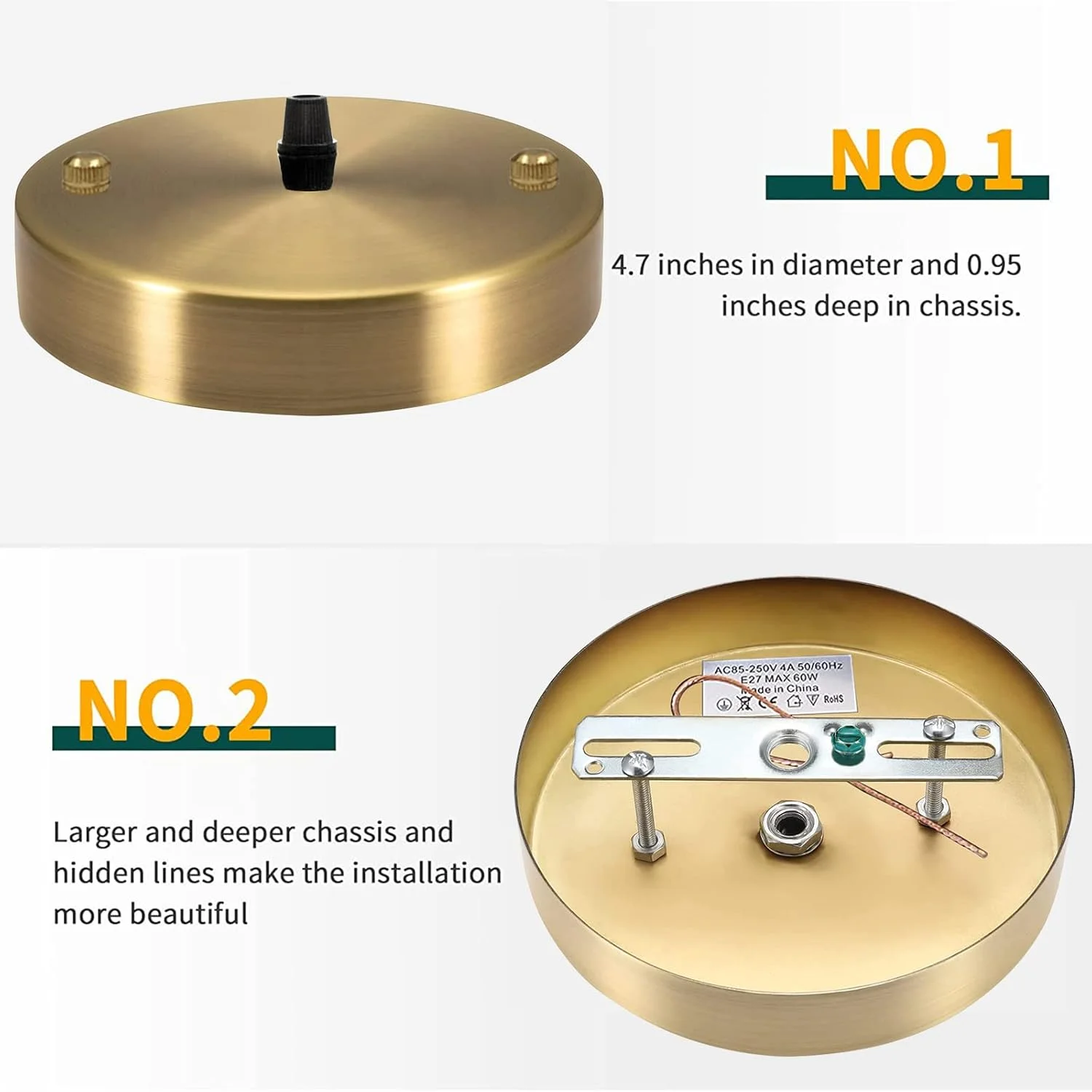 کیت سایبان چراغ VTYXCTIGJ طلایی، صفحه نور سقفی لوستر وینتیج 4.7 اینچی US UL برای چراغ آویز کیت سایبان لوستر با تمام سخت افزارهای نصب، صفحه پوشش فیکسچر نور برای نصب آسان کیت سایبان چراغ VTYXCTIGJ طلایی، صفحه نور سقفی لوستر وینتیج 4.7 اینچی US UL برای چراغ آویز کیت سایبان لوستر با تمام سخت افزارهای نصب، صفحه پوشش فیکسچر نور برای نصب آسان