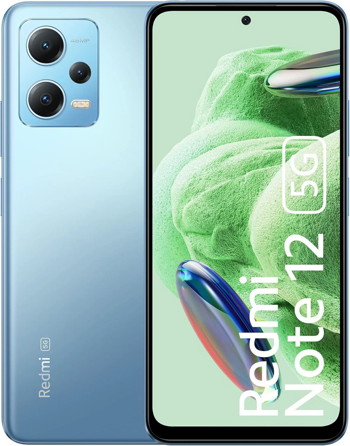 گوشی موبایل شیائومی Redmi Note 12 5G آبی عرفانی با 6 گیگابایت رم و 128 گیگابایت حافظه داخلی | اولین گوشی با نمایشگر 120 هرتز Super AMOLED و پردازنده Snapdragon® 4 Gen 1 | دوربین سه گانه 48 مگاپیکسلی AI