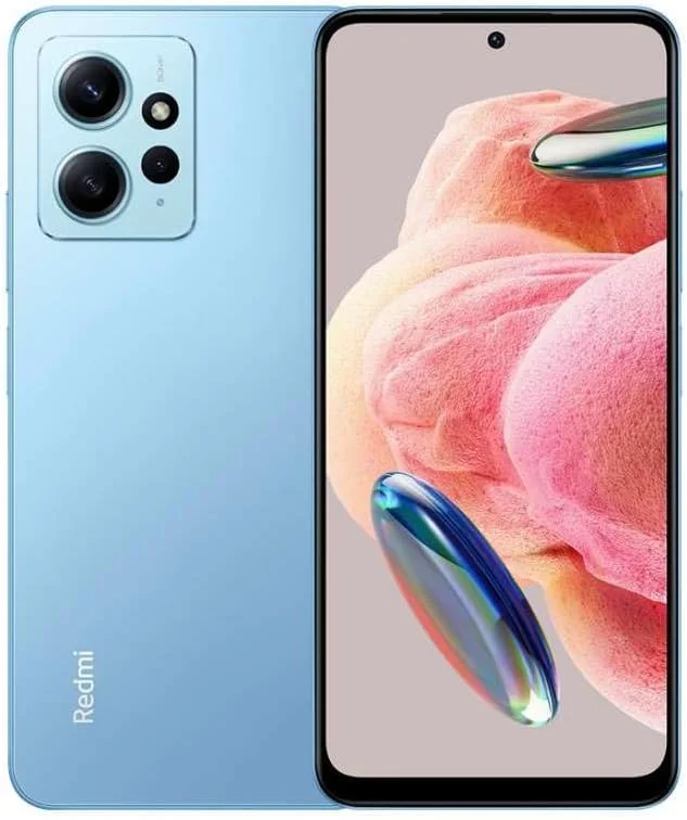 گوشی موبایل شیائومی Redmi Note 12 دو سیم کارت 258 گیگابایت حافظه داخلی + 8 گیگابایت رم (فقط GSM | بدون CDMA) نسخه بین المللی، آنلاک شده کارخانه 4G/LTE (آبی یخی)