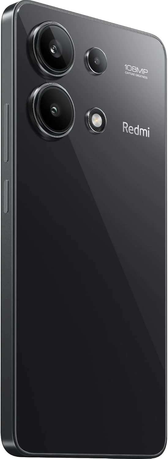 گوشی موبایل شیائومی Redmi Note 13 (مشکی نیمه شب، 8 گیگابایت رم، 256 گیگابایت حافظه) - دوربین سه گانه فوق العاده شفاف 108 مگاپیکسلی | صفحه نمایش 120 هرتز FHD+AMOLED | تجربه تماشای فراگیر با حاشیه های فوق العاده نازک