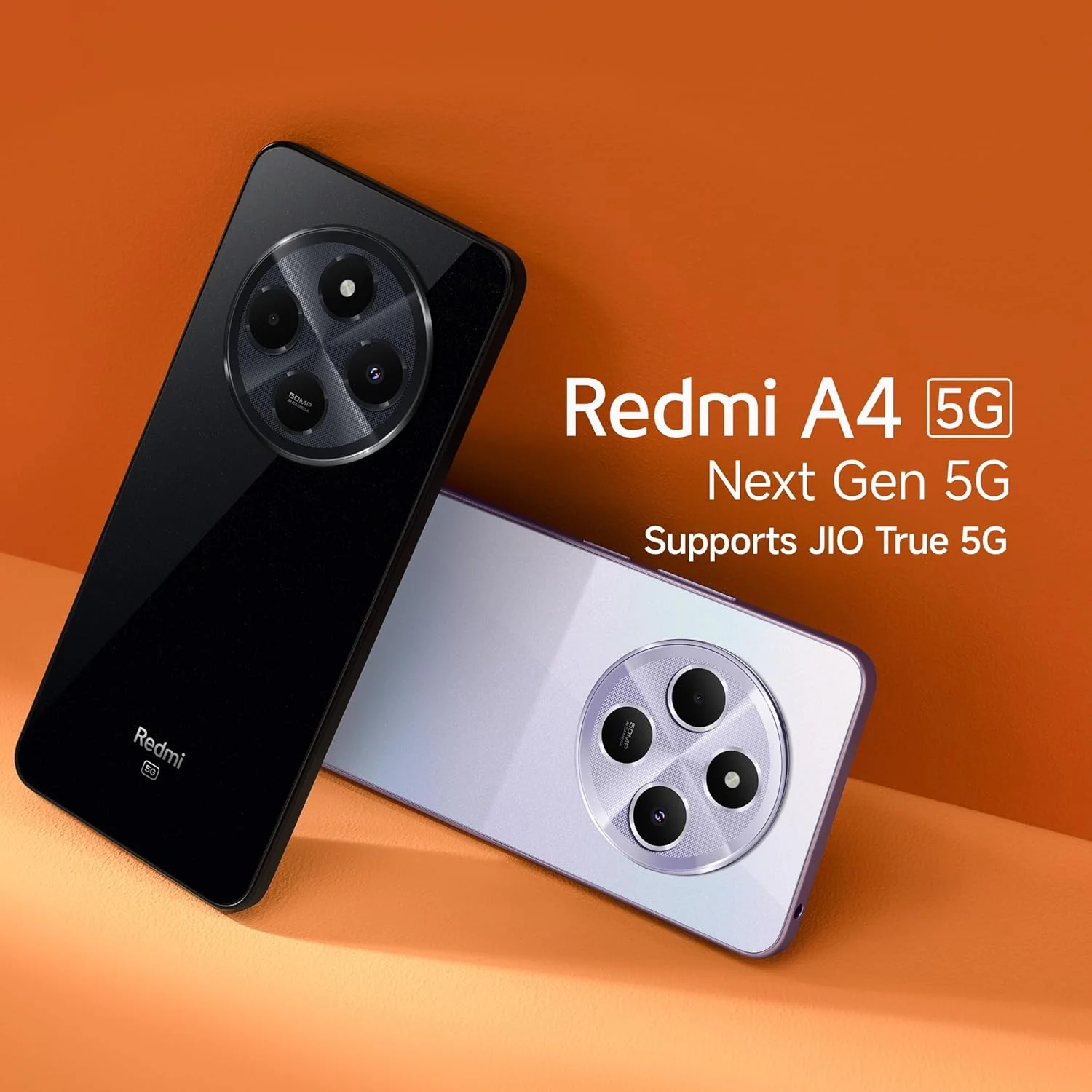 Redmi A4 5G (بنفش درخشان، 4 گیگابایت رم، 128 گیگابایت حافظه) | عرضه جهانی SD 4s Gen 2 | بزرگترین صفحه نمایش 6.88 اینچی 120 هرتز در این رده | دوربین دوگانه 50 مگاپیکسلی | شارژ سریع 18 واتی