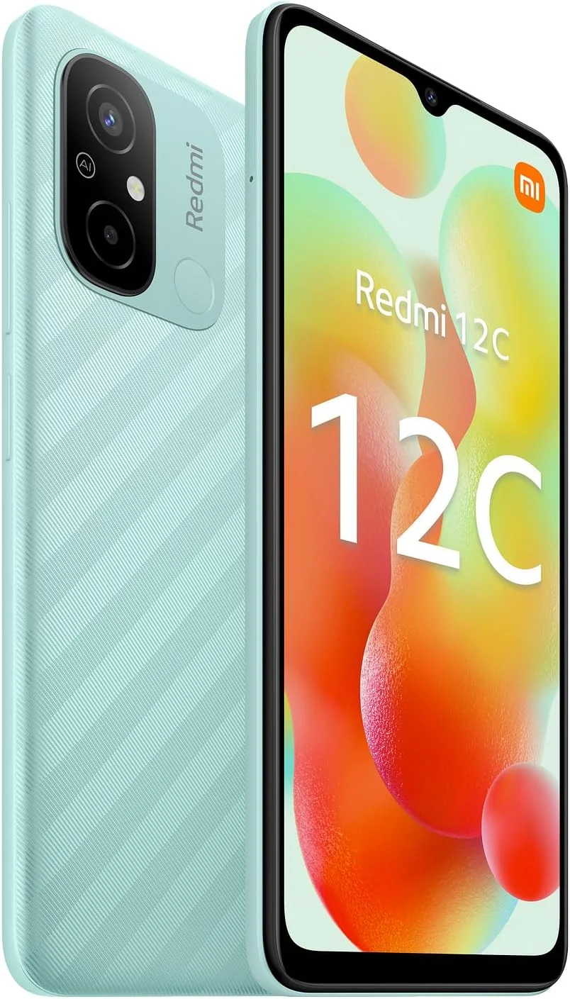 گوشی موبایل شیائومی Redmi 12C دو سیم کارت 128 گیگابایت حافظه داخلی + 4 گیگابایت رم (فقط GSM | بدون CDMA) نسخه بین المللی آنلاک شده کارخانه ای 4G/LTE (سبز نعنایی)