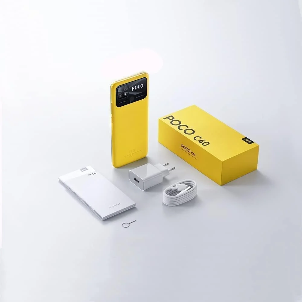 گوشی موبایل شیائومی POCO C40 با صفحه نمایش 6.71 اینچی HD+ Dot Drop، دو سیم کارت، رنگ سبز مرجانی، 3 گیگابایت رم، 32 گیگابایت حافظه داخلی، 4G LTE