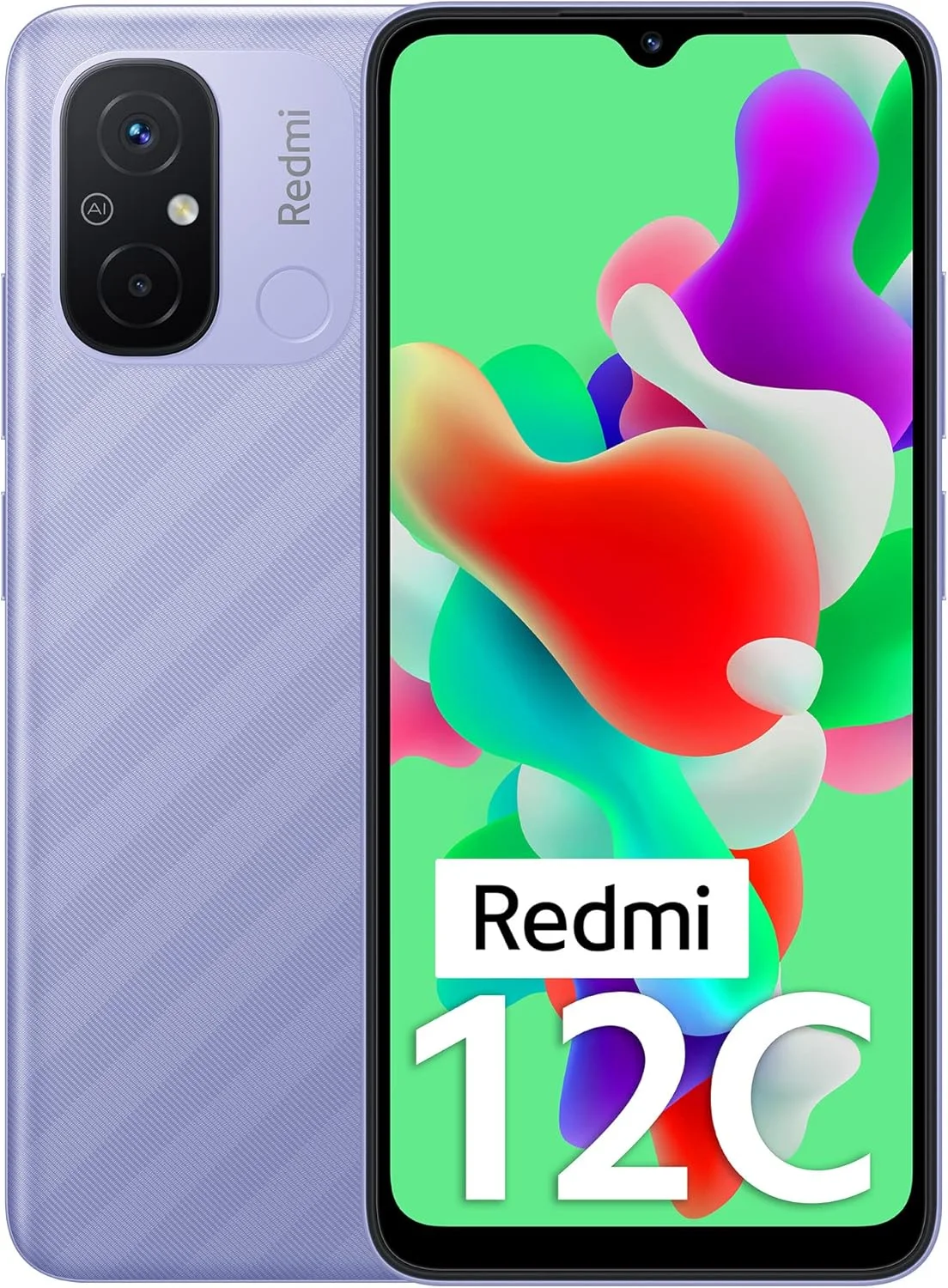 گوشی موبایل Redmi 12C (بنفش اسطوخودوسی، 4 گیگابایت رم، 64 گیگابایت حافظه داخلی)