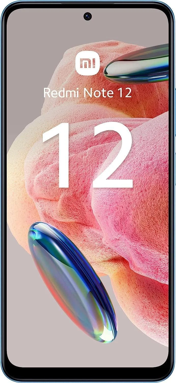 گوشی موبایل شیائومی Redmi Note 12 دو سیم کارت 128 گیگابایت حافظه داخلی + 6 گیگابایت رم (فقط GSM | بدون CDMA) نسخه بین المللی آنلاک شده کارخانه ای 4G/LTE (آبی یخی)