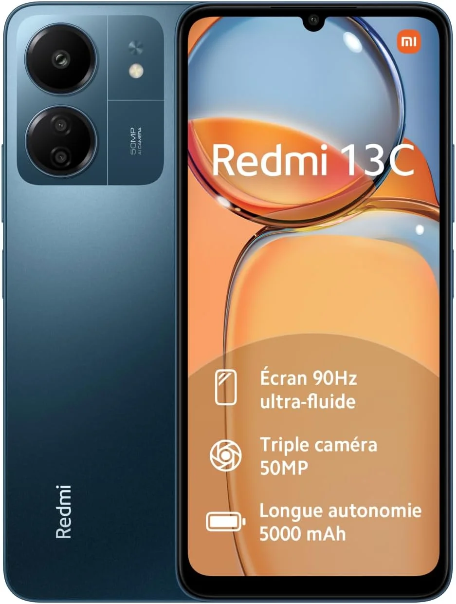 شیائومی Redmi 13C با حافظه 128 گیگابایت، رم 4 گیگابایت، 5G، نسخه EU - آبی