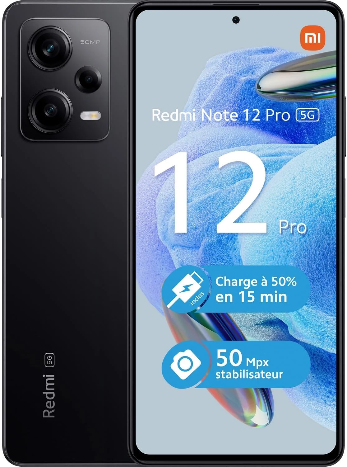 گوشی موبایل شیائومی Redmi Note 12 Pro با حافظه 128 گیگابایت و رم 6 گیگابایت 5G رنگ مشکی نیمه شب (OEM)