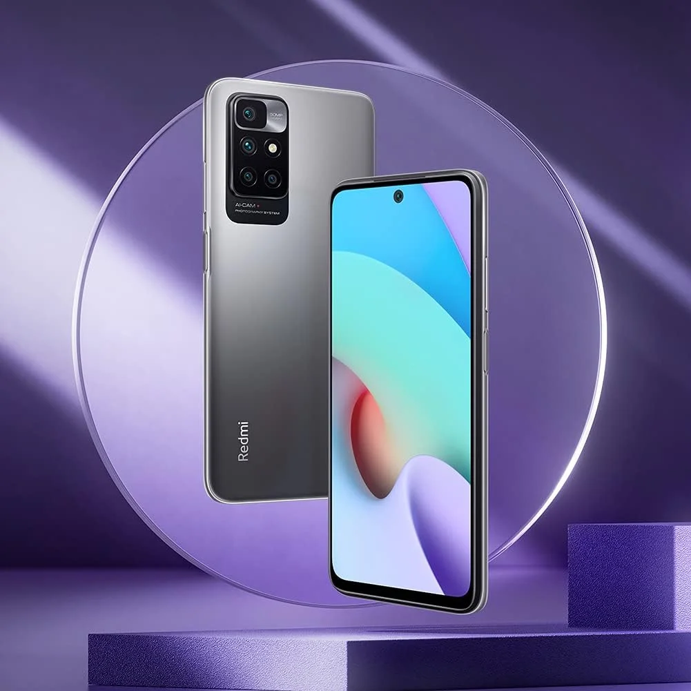 شیائومی Redmi 10 - گوشی هوشمند 4+64 گیگابایت، صفحه نمایش 6.5 اینچی FHD+ 90 هرتز DotDisplay، MediaTek Helio G88، دوربین چهارگانه 50 مگاپیکسلی AI، 5000 میلی آمپر ساعت، خاکستری کربنی (نسخه انگلستان + 2 سال گارانتی)