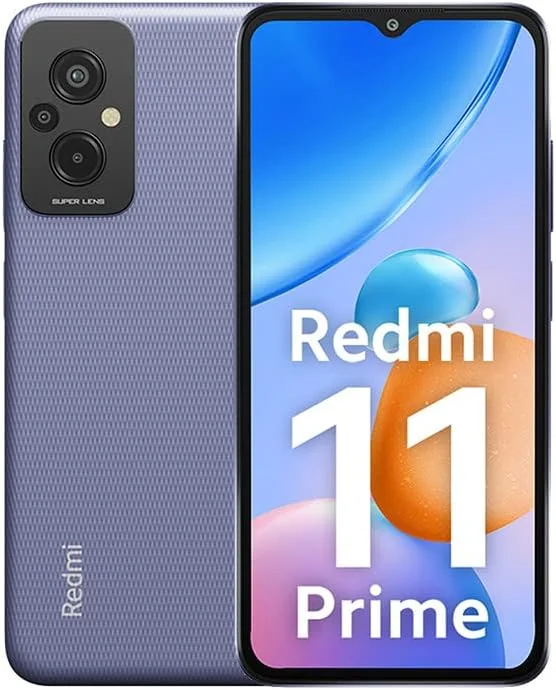 Redmi 11 Prime (بنفش شاداب، 6 گیگابایت رم، 128 گیگابایت حافظه) | طراحی عالی | Helio G99 با عملکرد بالا | دوربین سه گانه 50 مگاپیکسلی AI | 5000 میلی آمپر ساعت | 22.5 وات