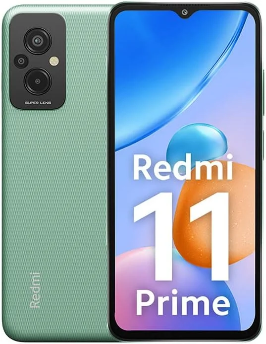 گوشی موبایل Redmi 11 Prime (سبز شاداب، 6 گیگابایت رم 128 گیگابایت حافظه داخلی) | طراحی بی نظیر | پردازنده Helio G99 با عملکرد بالا | دوربین سه گانه 50 مگاپیکسلی AI | باتری 5000 میلی آمپر ساعتی | شارژر 22.5 واتی
