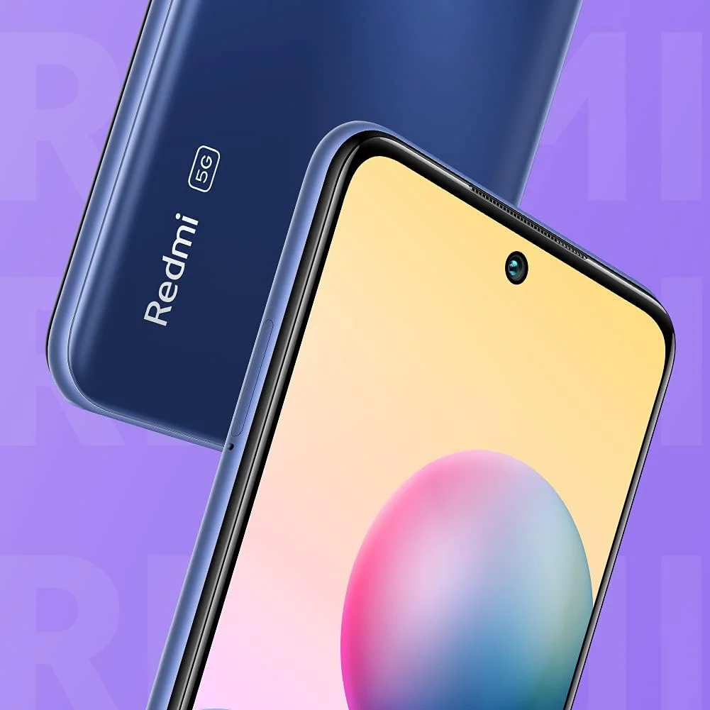 گوشی موبایل شیائومی Redmi Note 10 5G - حافظه 128 گیگابایت + رم 4 گیگابایت، نمایشگر 6.5 اینچی 90 هرتز DotDisplay، پردازنده MediaTek Dimensity 700 5G، دوربین سه گانه 48MP+2MP+2MP، باتری 5000mAh، آبی تیره (نسخه انگلستان + 2 سال گارانتی)
