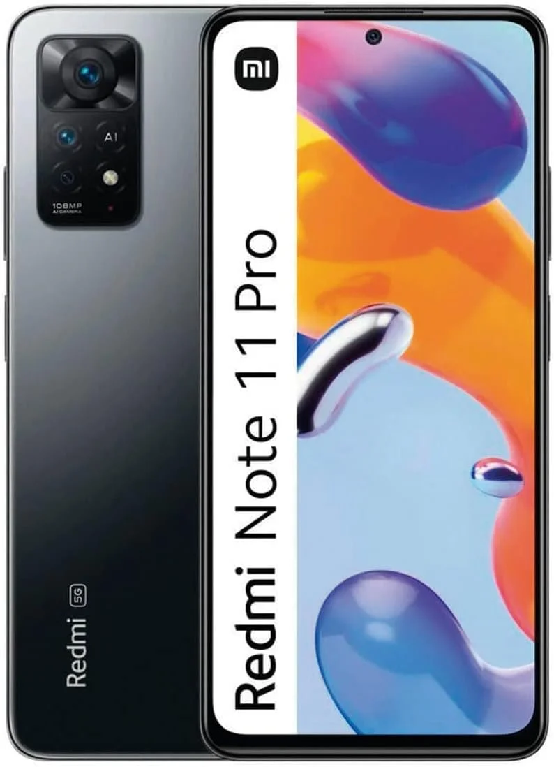 گوشی موبایل شیائومی Redmi Note 11 Pro 4G (خاکستری گرافیتی، 8 گیگابایت رم، 128 گیگابایت حافظه داخلی) - نمایشگر 120 هرتز FHD+ AMOLED DotDisplay | دوربین 108 مگاپیکسل با دوربین ماکرو 2 مگاپیکسل