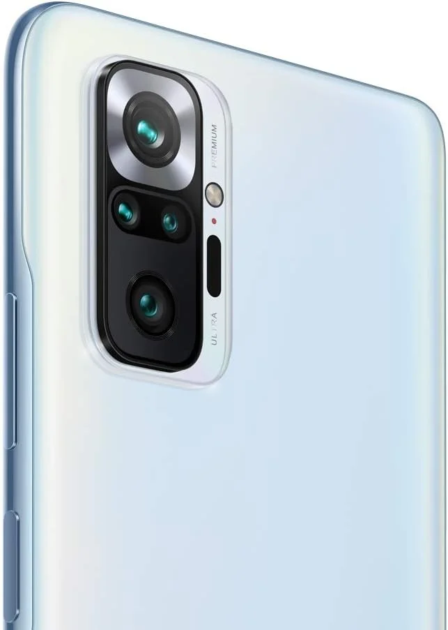 گوشی موبایل شیائومی Redmi Note 10 Pro - حافظه 6+64 گیگابایت، صفحه نمایش 6.67 اینچی 120 هرتز AMOLED DotDisplay، پردازنده Snapdragon 732G، دوربین چهارگانه 108 مگاپیکسلی، باتری 5020 میلی آمپر، آبی یخچالی (نسخه انگلستان + 2 سال گارانتی)