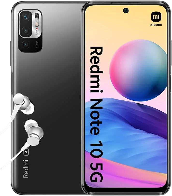 گوشی موبایل شیائومی Redmi Note 10 5G - حافظه 64 گیگابایت + رم 4 گیگابایت، نمایشگر 6.5 اینچی 90 هرتز DotDisplay، پردازنده MediaTek Dimensity 700 5G، دوربین سه گانه 48MP+2MP+2MP، باتری 5000mAh، خاکستری گرافیتی (نسخه انگلستان + 2 سال گارانتی)
