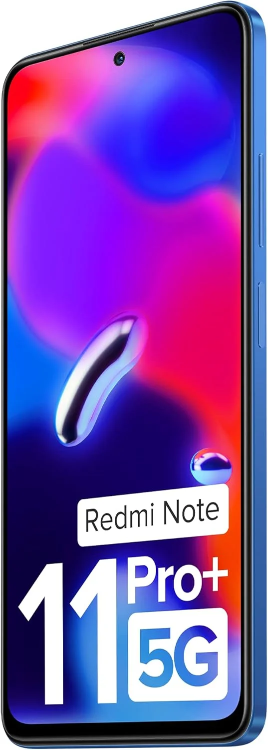 گوشی موبایل Redmi Note 11 Pro + 5G (آبی سراب، 8 گیگابایت رم، 256 گیگابایت حافظه داخلی) | شارژ توربو 67 واتی | نمایشگر 120 هرتز Super AMOLED | پیشنهادات تعویض اضافی | شارژر شامل می شود