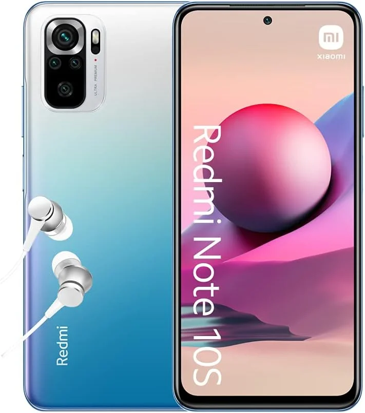 گوشی موبایل شیائومی Redmi Note 10S - حافظه 6GB+64GB، نمایشگر 6.43 اینچی AMOLED DotDisplay، پردازنده MediaTek Helio G95، دوربین چهارگانه 64 مگاپیکسلی، باتری 5000mAh، آبی اقیانوسی (نسخه انگلستان + 2 سال گارانتی شیائومی)