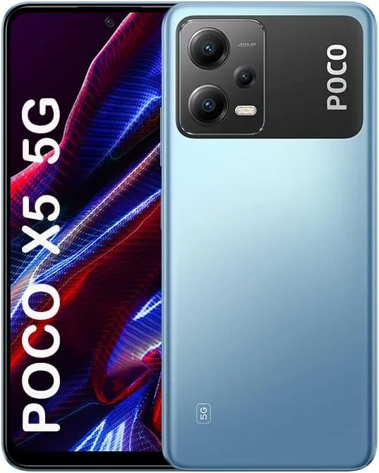 گوشی شیائومی POCO X5 5G (آبی، 6 گیگابایت رم، 128 گیگابایت حافظه داخلی) - نمایشگر 120 هرتز AMOLED | پردازنده Snapdragon® 695 | شارژ سریع 33 وات