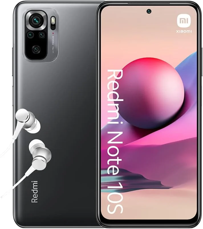 گوشی موبایل شیائومی Redmi Note 10S - حافظه 6 گیگابایت + 64 گیگابایت، صفحه نمایش 6.43 اینچی AMOLED DotDisplay، پردازنده MediaTek Helio G95، دوربین چهارگانه 64 مگاپیکسلی، باتری 5000 میلی آمپر ساعتی، خاکستری اونیکس (نسخه انگلستان + 2 سال گارانتی شیائومی)