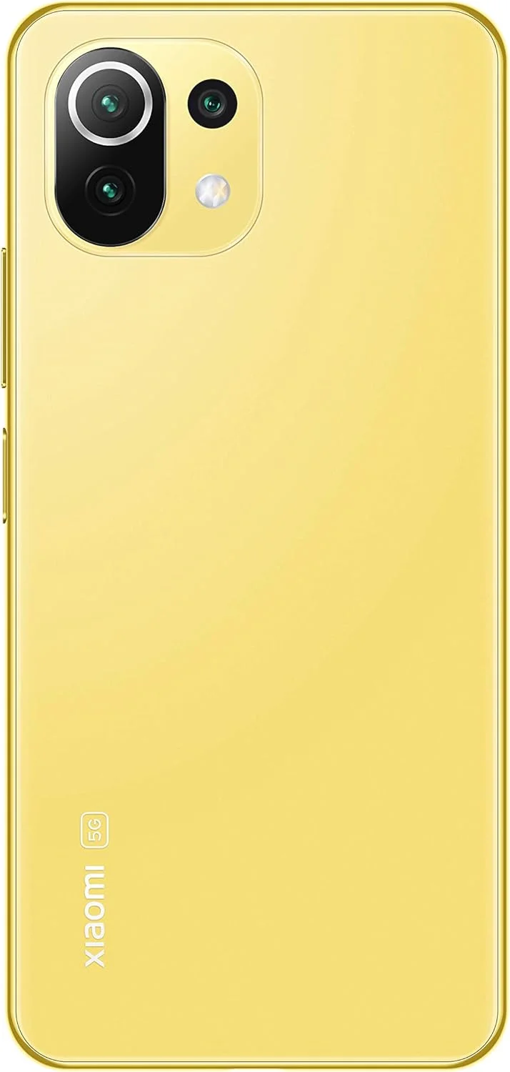 گوشی موبایل شیائومی Mi 11 Lite 5G - حافظه 128 گیگابایت + رم 8 گیگابایت، نمایشگر 6.55 اینچی AMOLED DotDisplay، پردازنده Snapdragon 780G، دوربین سه گانه 64MP+8MP+5MP، باتری 4250mAh، زرد مرکباتی (نسخه UK + 2 سال گارانتی)