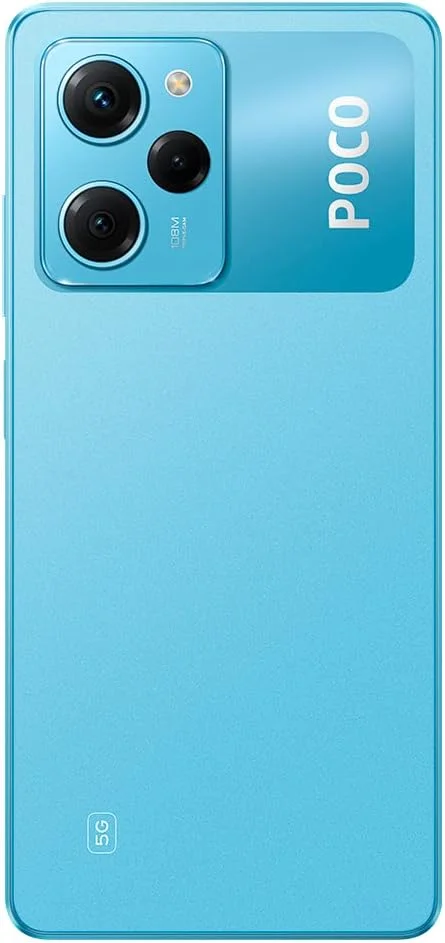 گوشی موبایل شیائومی پوکو X5 PRO 5G + 4G Volte گلوبال آنلاک 128 گیگابایت + 6 گیگابایت رم GSM 6.67 اینچ دوربین سه گانه 108 مگاپیکسلی (فقط برای بازار Tmobile Mint Tello USA) + (بسته شارژر سریع خودرو 51 واتی) (آبی)