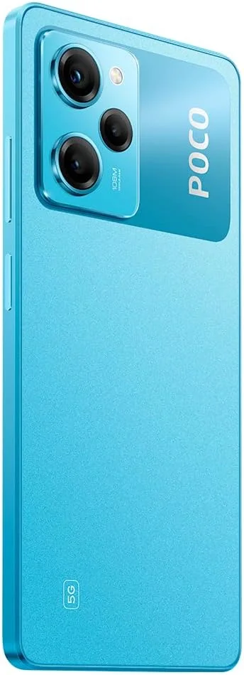 گوشی موبایل شیائومی پوکو X5 PRO 5G + 4G Volte گلوبال آنلاک 128 گیگابایت + 6 گیگابایت رم GSM 6.67 اینچ دوربین سه گانه 108 مگاپیکسلی (فقط برای بازار Tmobile Mint Tello USA) + (بسته شارژر سریع خودرو 51 واتی) (آبی)