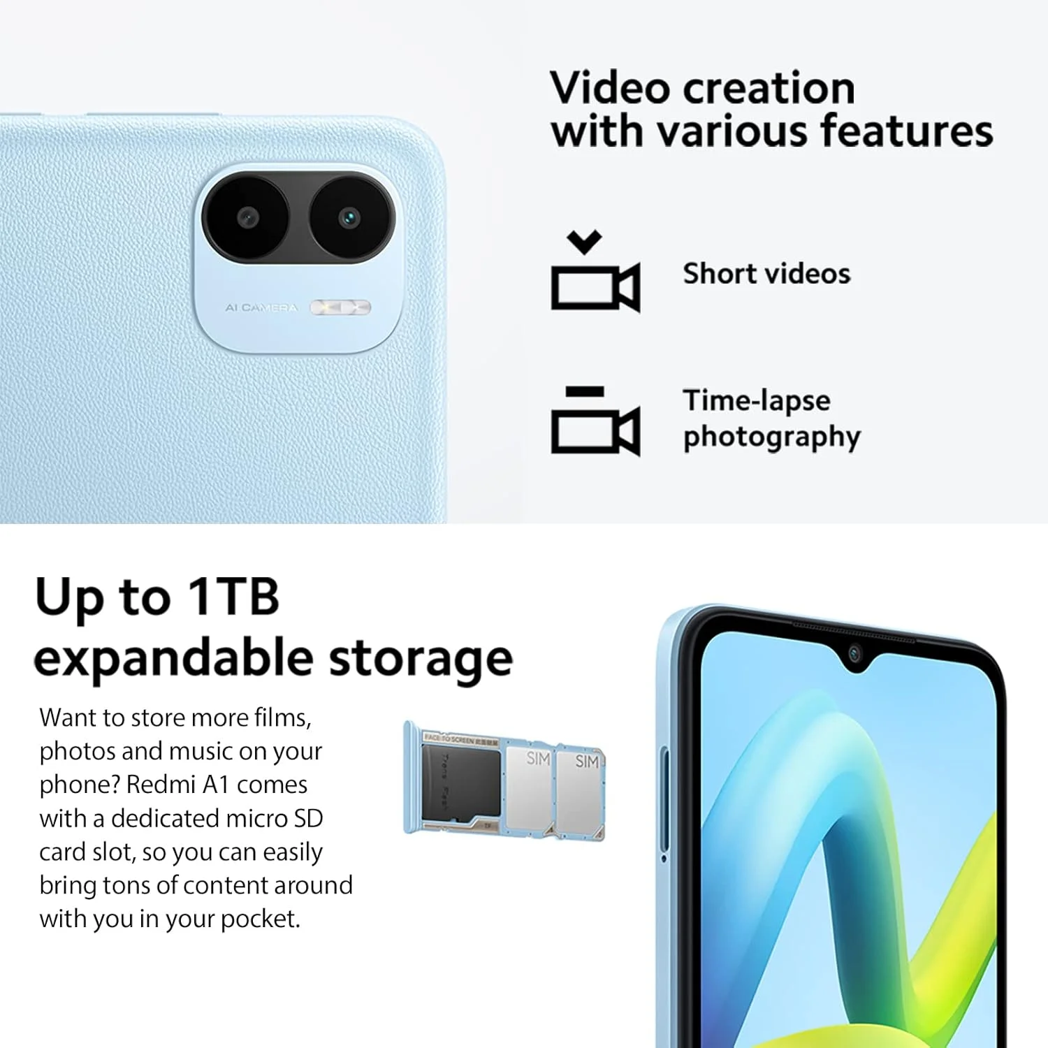 شیائومی Redmi A1 232GB مشکی